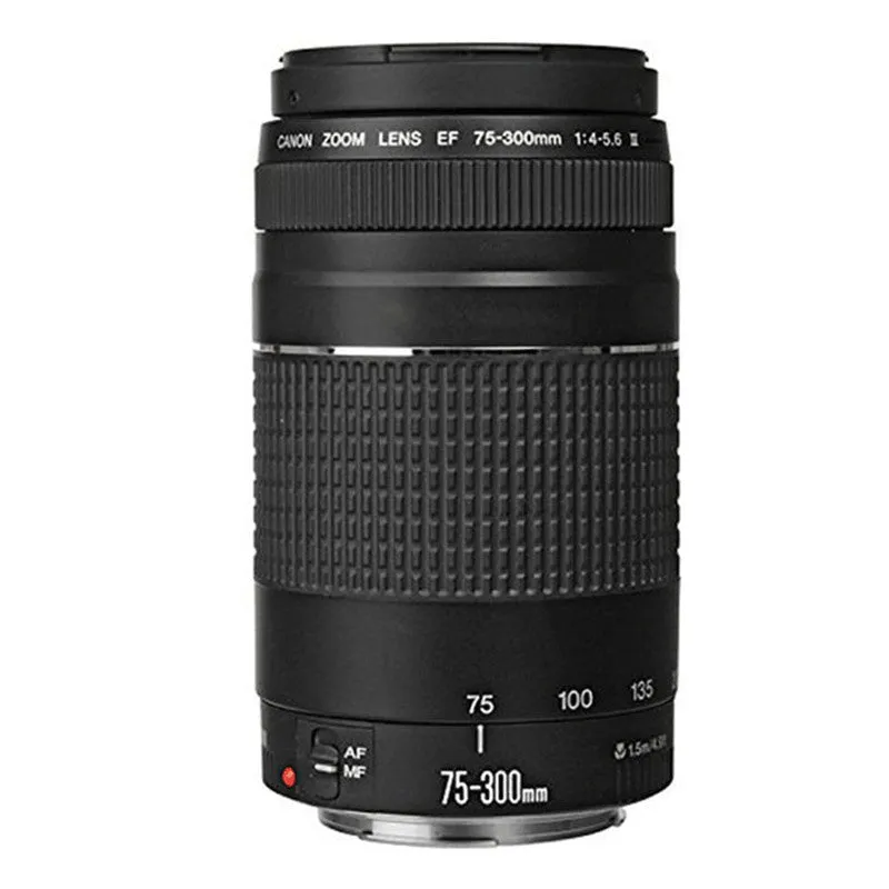 Canon EF 75-300mm III Lens with Canon EF-M 22mm STM Lens    EF-EOS M Adapter Accessory Bundle
