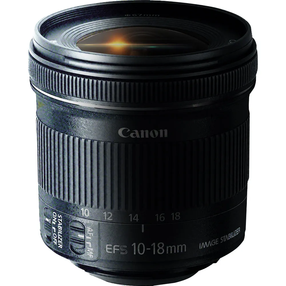 Canon EF-S 10-18mm f/4.5-5.6 IS STM Lens with EF-M Adapter for Canon EOS M50 M200 M3 M6