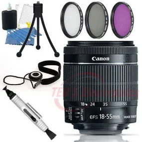 Canon EF-S 18-55mm f/3.5-5.6 STM Lens   58mm Accessory Bundle