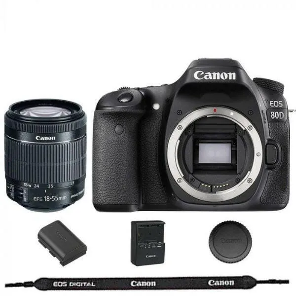 Canon EOS 80D DSLR Camera   18-55mm f/3.5-5.6 IS STM