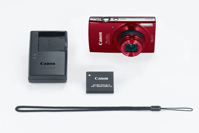 Canon PowerShot 190 IS 20 Megapixel Compact Camera - Red 1087C001