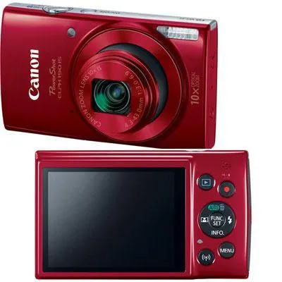 Canon PowerShot 190 IS 20 Megapixel Compact Camera - Red 1087C001