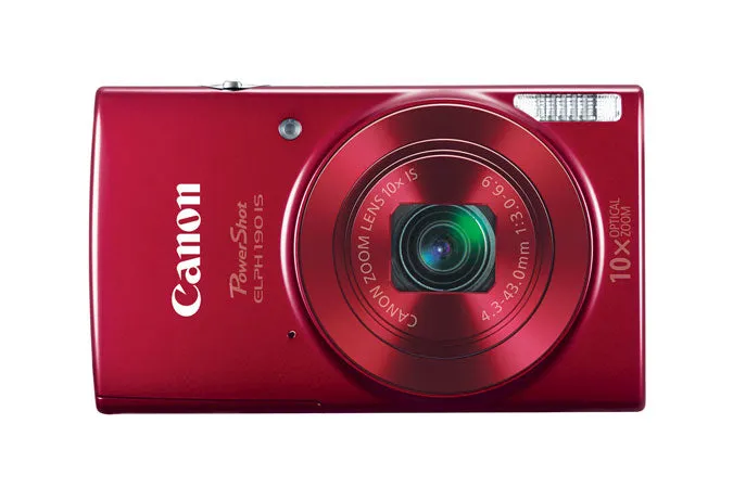 Canon PowerShot 190 IS 20 Megapixel Compact Camera - Red 1087C001