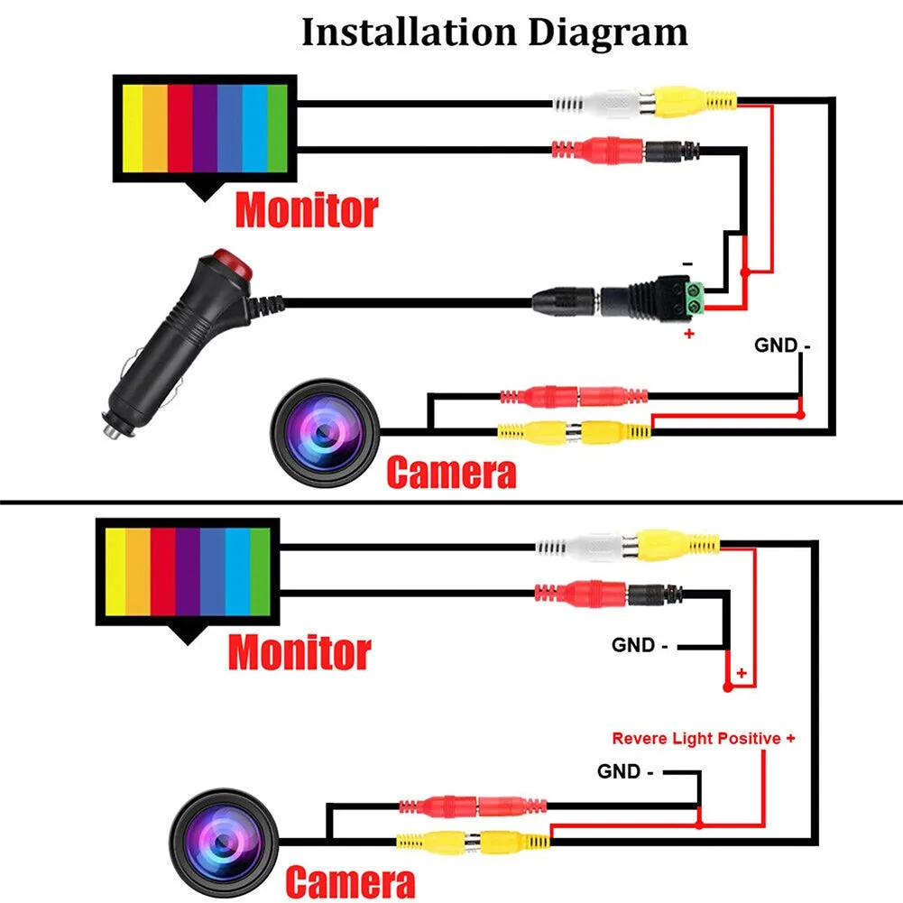 Car Backup Camera Kit 5 inch TFT LCD Monitor 170 Wide Viewing