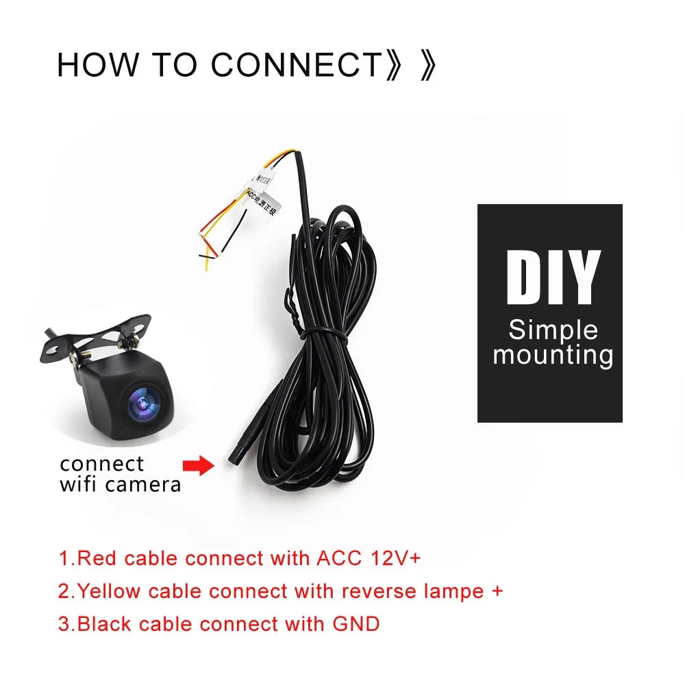 Car Rear View Camera Automobile WiFi Wireless Reverse HD 150