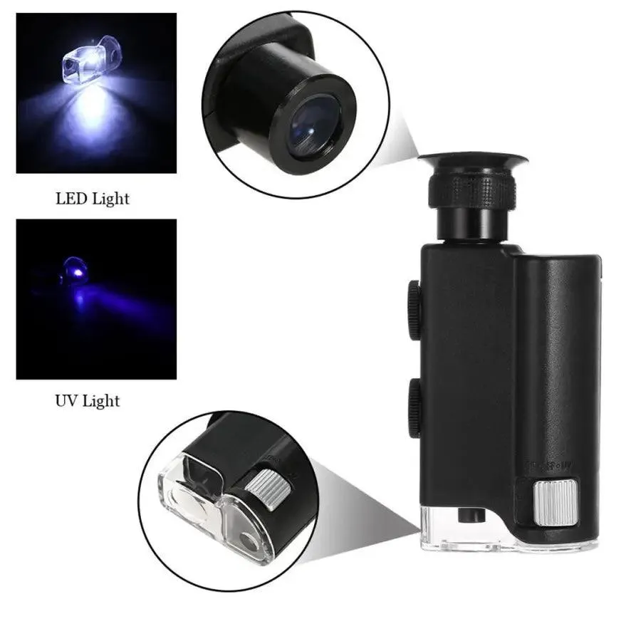 Carson MicroBrite Plus LED Lighted 60X-240X Pocket Microscope