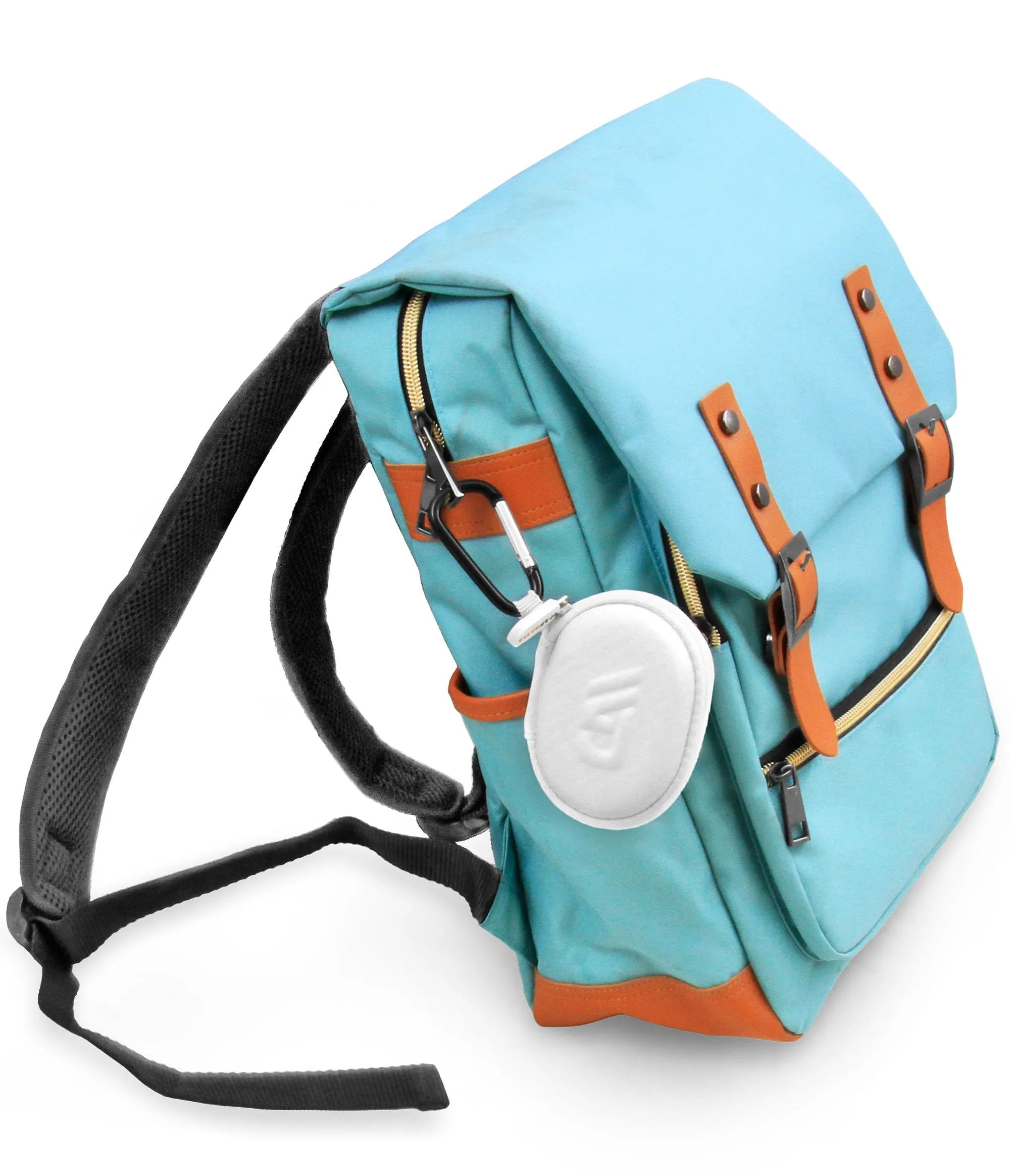 CASEMATIX 3.25" Hard Shell EVA Travel Case with Carabiner Clip - Fits Accessories up to 3" x 1.75" x 1.5"