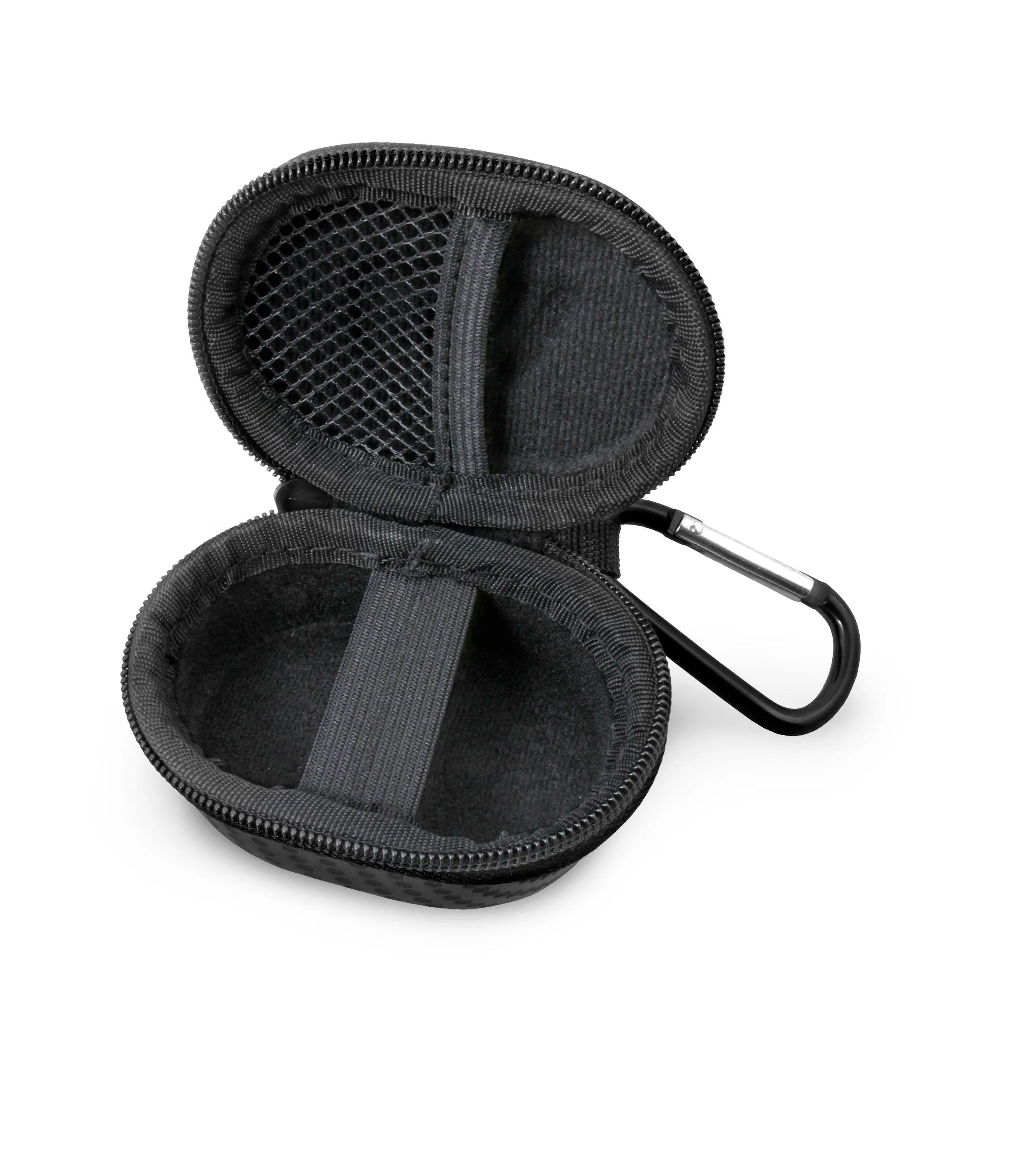 CASEMATIX 3.25" Hard Shell EVA Travel Case with Carabiner Clip - Fits Accessories up to 3" x 1.75" x 1.5"
