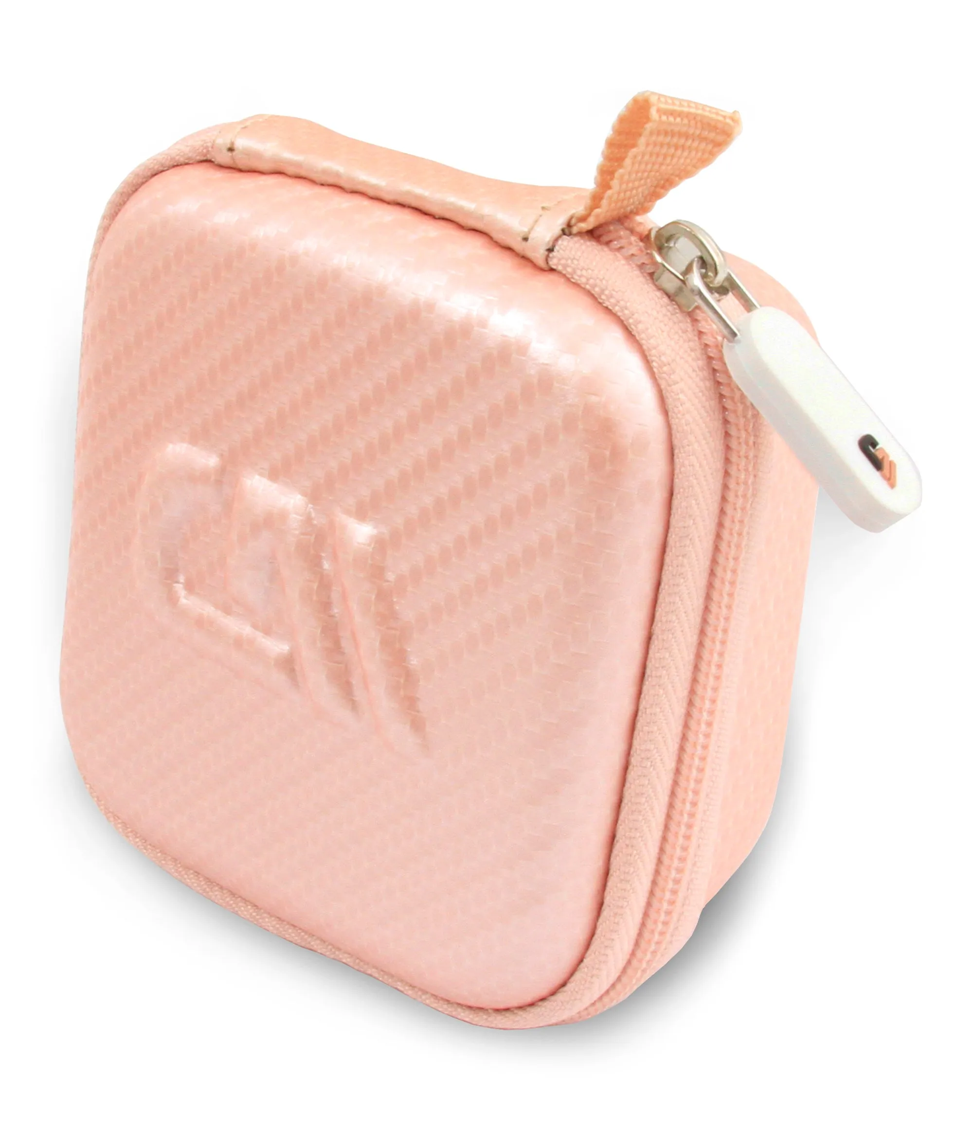 CASEMATIX 3.75" Hard Shell EVA Travel Case with Carabiner Clip - Fits Accessories up to 3.25" x 3.25" x 1.75"