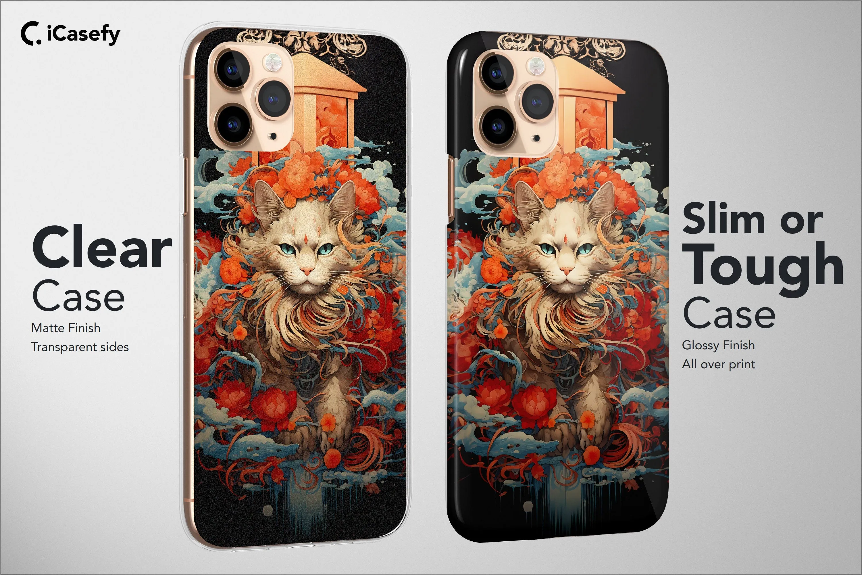 Cat Phone Case Floral Sky Mon Animal Watercolor Cover