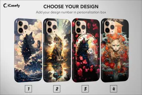 Cat Phone Case Floral Sky Mon Animal Watercolor Cover