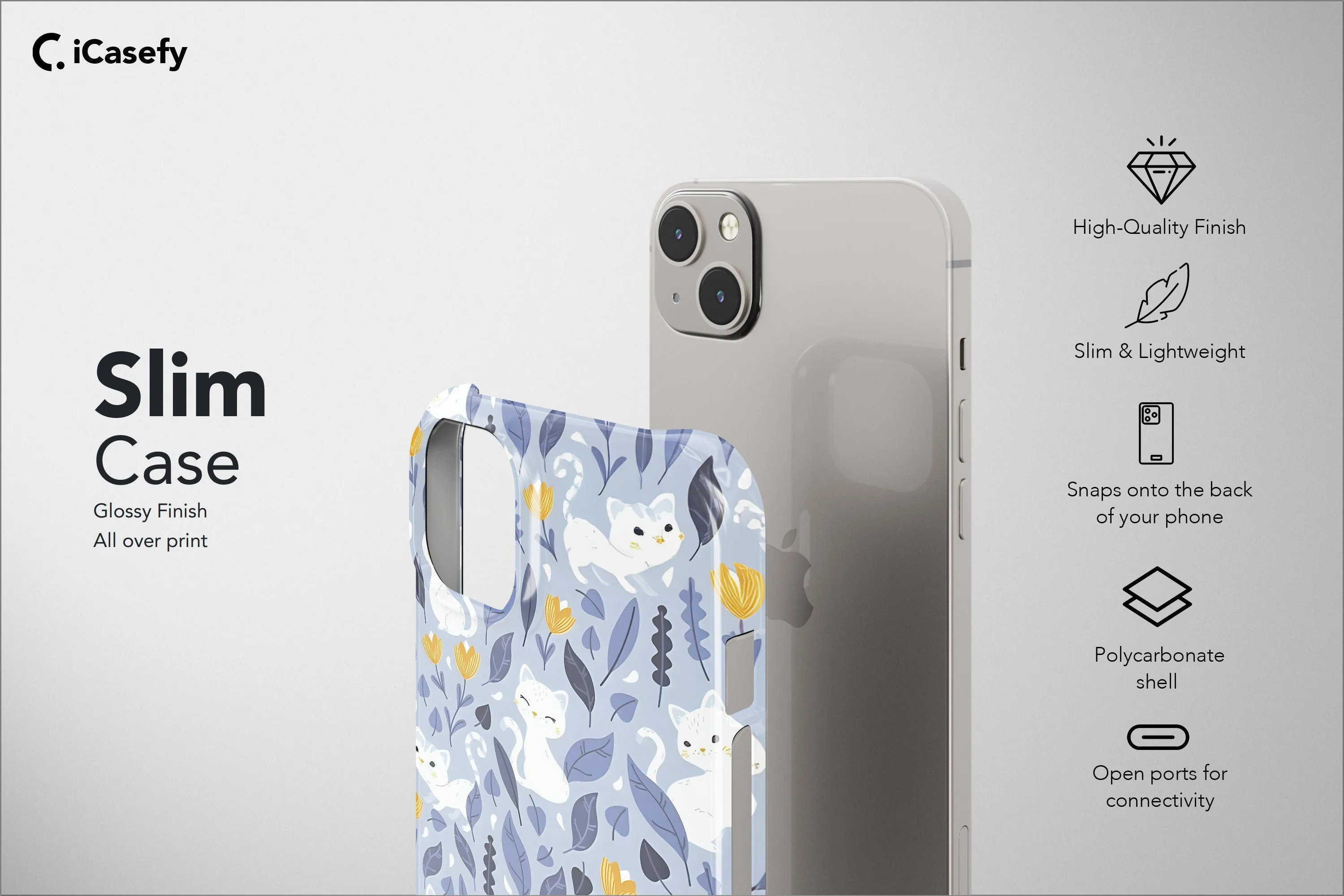 Cat Phone Case Pattern Book Kittens Aesthetic Cover