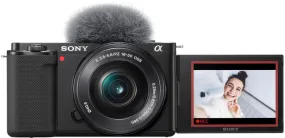 Certified Refurbished - Sony - Alpha ZV-E10 Kit Mirrorless Vlog Camera with 16-50mm Lens - Black