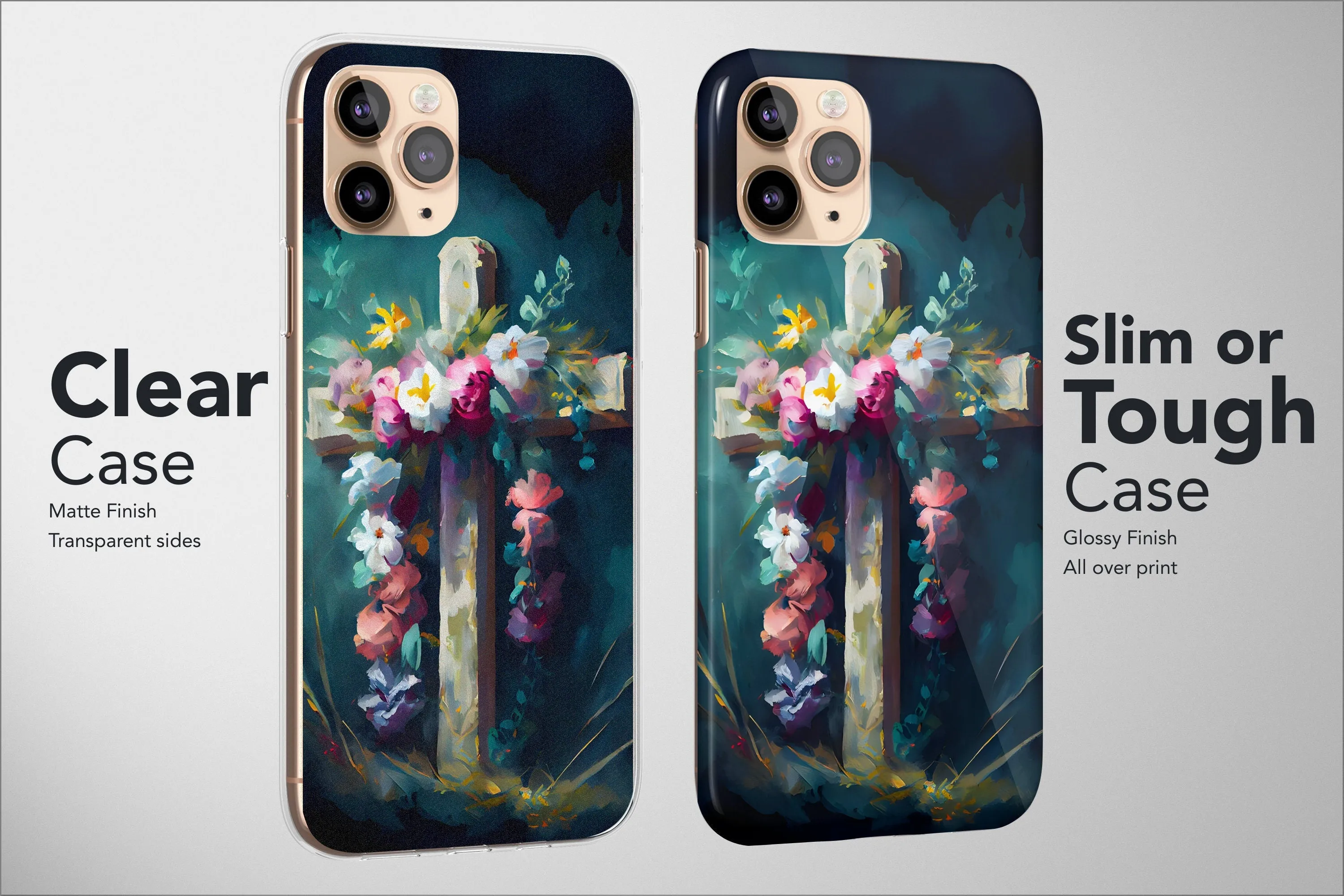 Christian Phone Case Religious Cross Art Aesthetic Cover