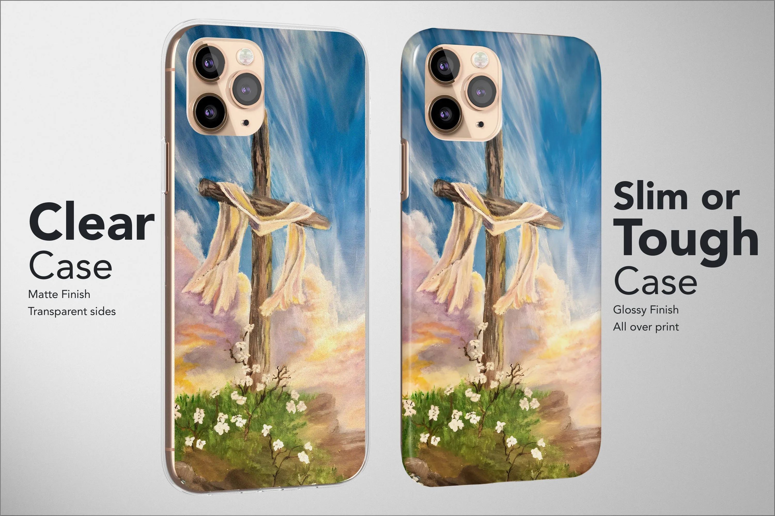 Christian Phone Case Religious Cross Art Aesthetic Cover