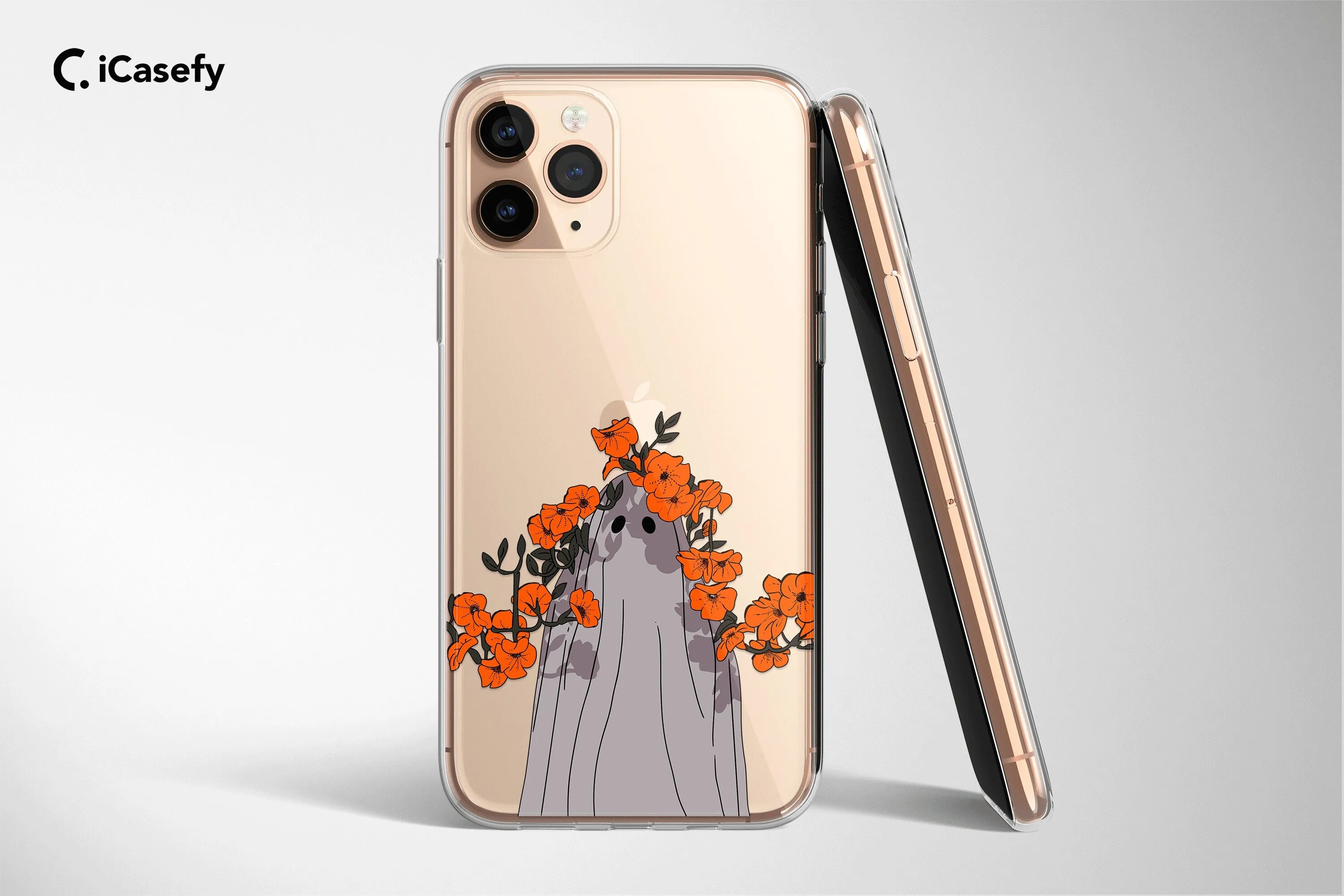 Clear Ghost iPhone Case for iPhone and Samsung - Spooky Minimalist Cover