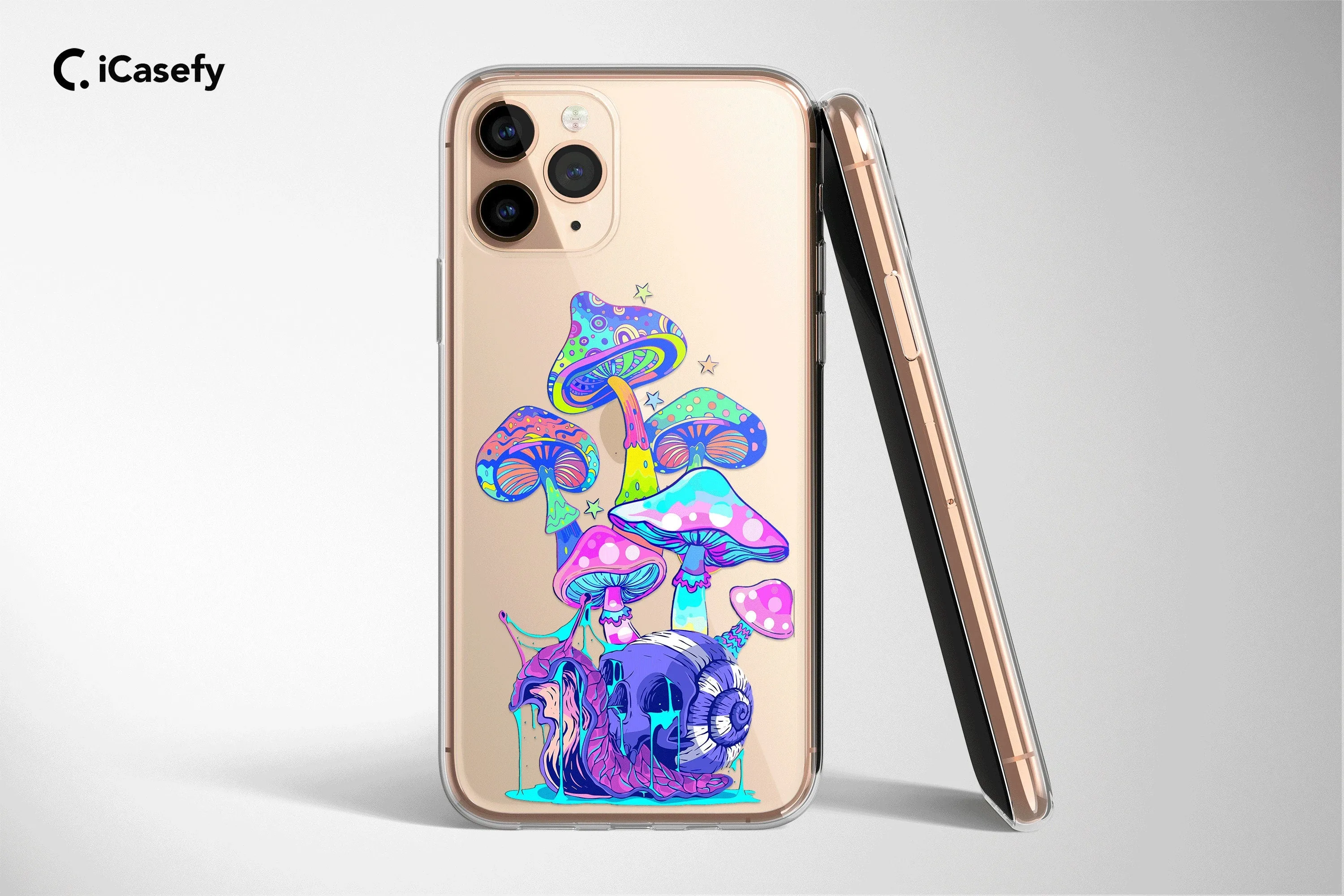Clear Trippy Psychedelic Phone Case Glitch Cover