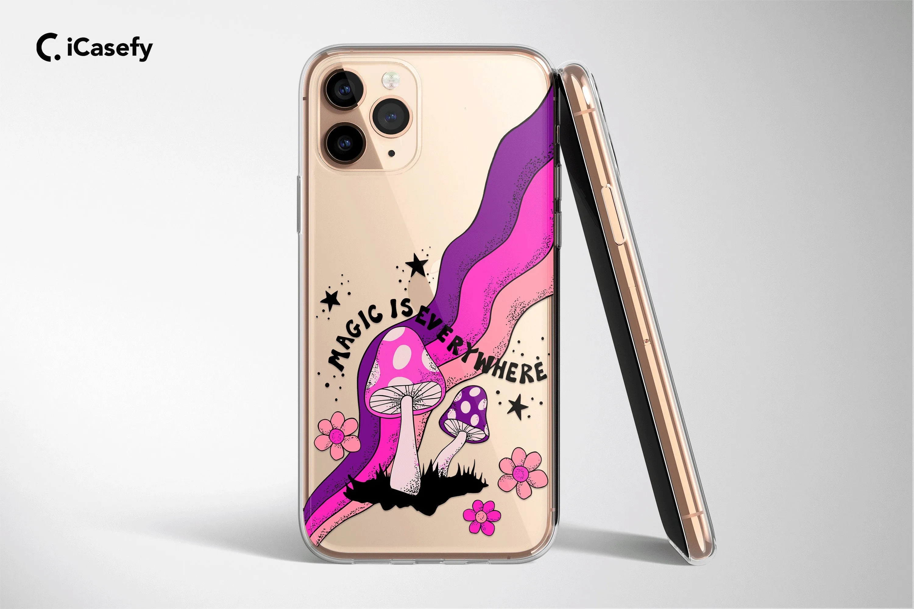 Clear Trippy Psychedelic Phone Case Glitch Cover