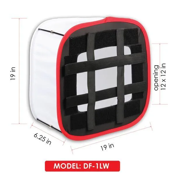 D-Fuse Collapsable White Softbox for LED Light Panels DF-1LW (12"x12")