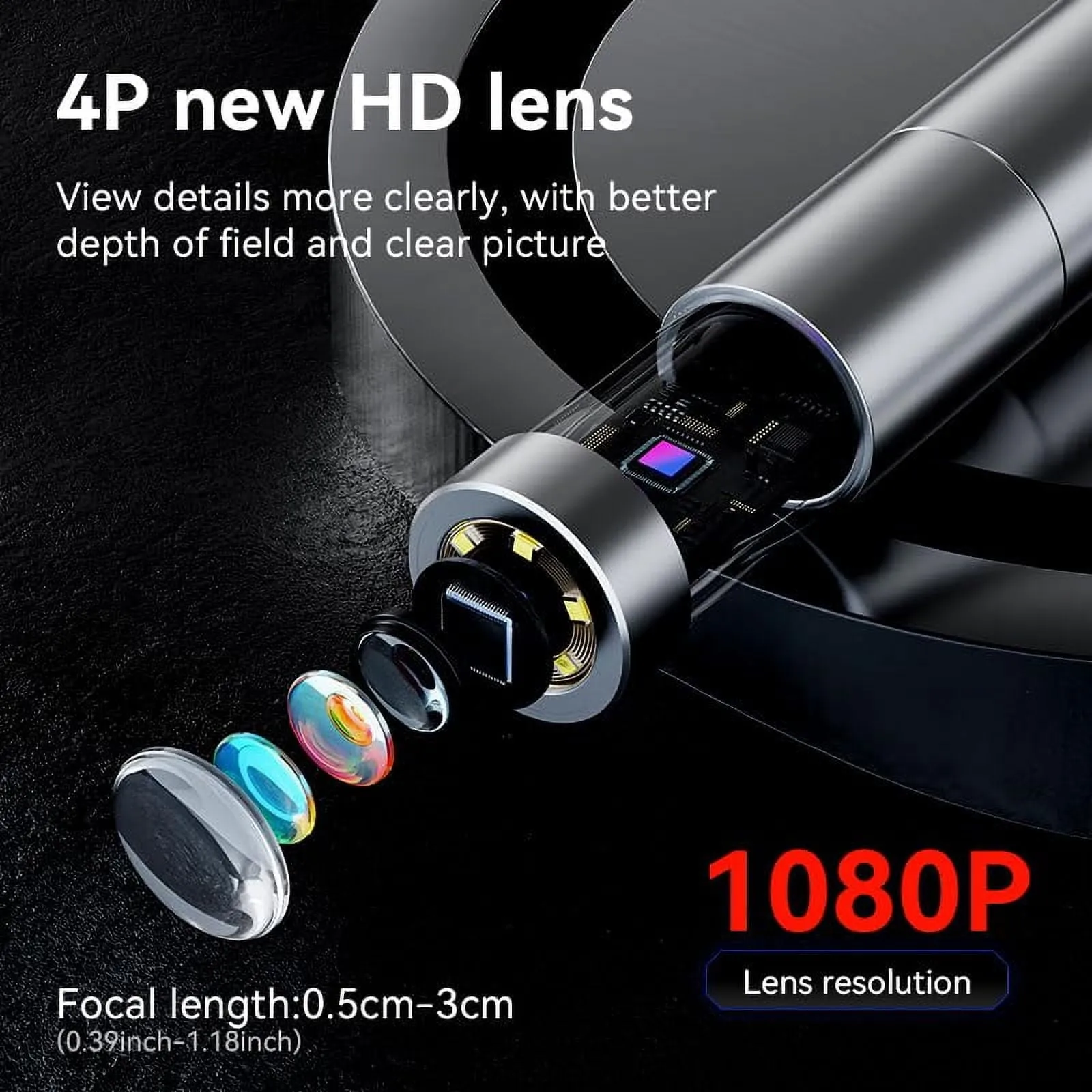 Daxiongmao Endoscope Camera with Light, Rifle Borescope, Fits 0.2 ~.03 Inch Caliber Larger-Hunting Shooting Firearms Visual Barrel Inspection Tools, Gadgets for Men