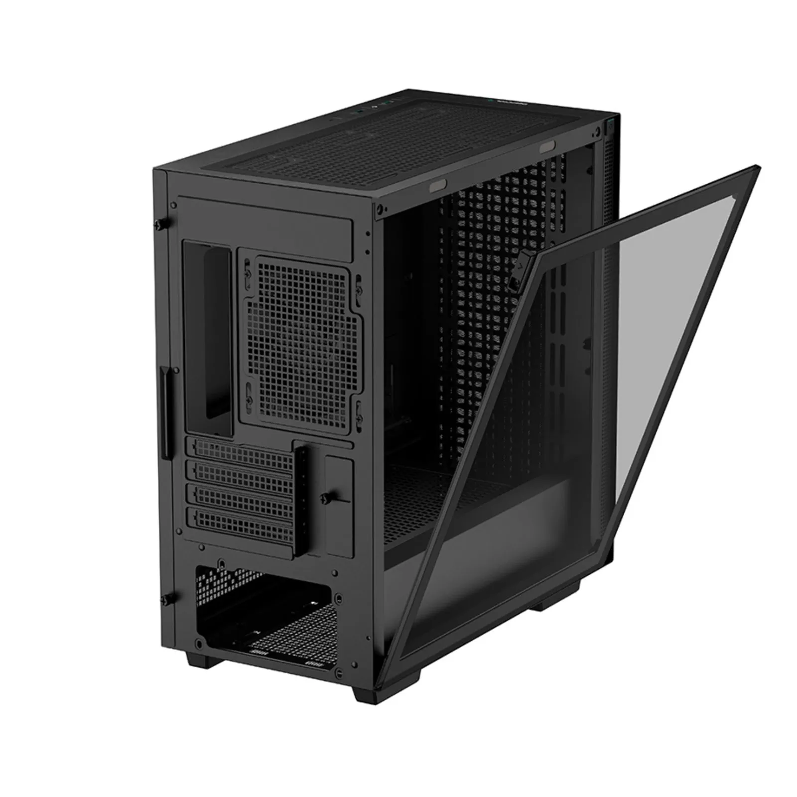 DeepCool CH370 Micro ATX Case with Tempered Glass Side Panel, 2 x USB 3.0, 4 x Expansion Slots with support for a 360mm Radiator and up to 8x 120mm Fans, Black