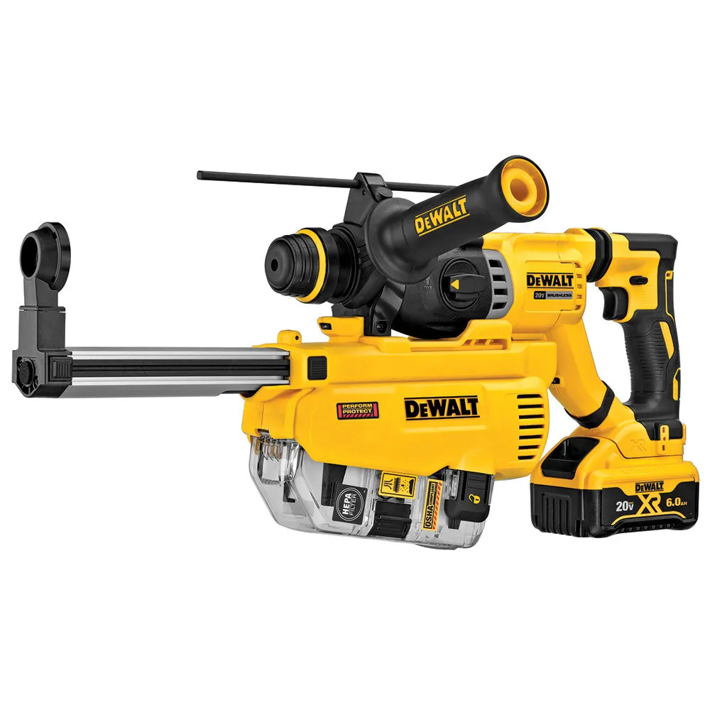 DeWalt DCH263R2DH 20V MAX 1-1/8" SDS   D-Handle Rotary Hammer w/Dust Extractor