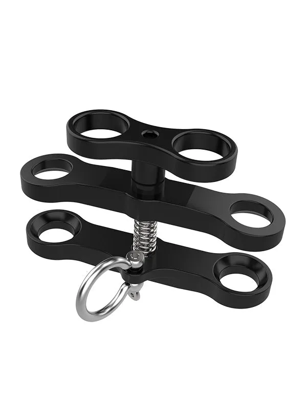 Divepro Double Butterfly Clamp - Extra Long with Shackle