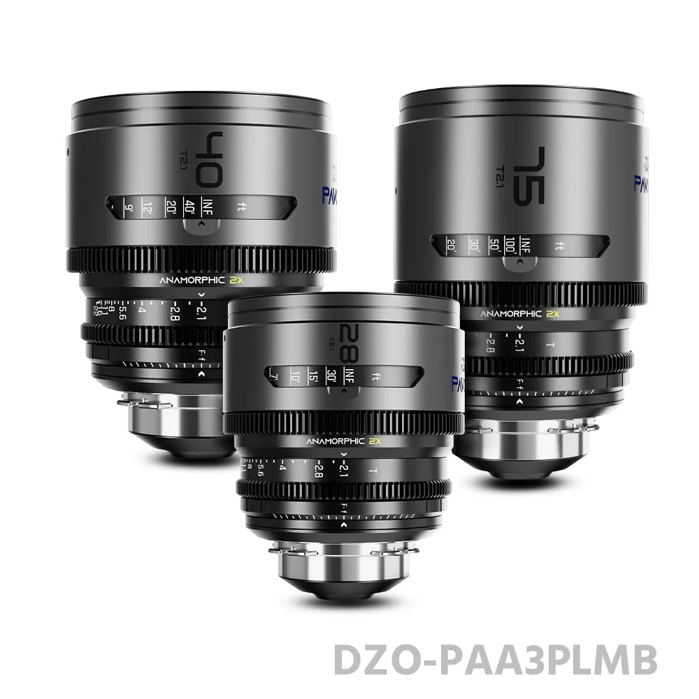 DZOFILM 28/40/75mm T2.1 Pavo 2x anamorphic Prime Cine Lens A Set PL&EF mount
