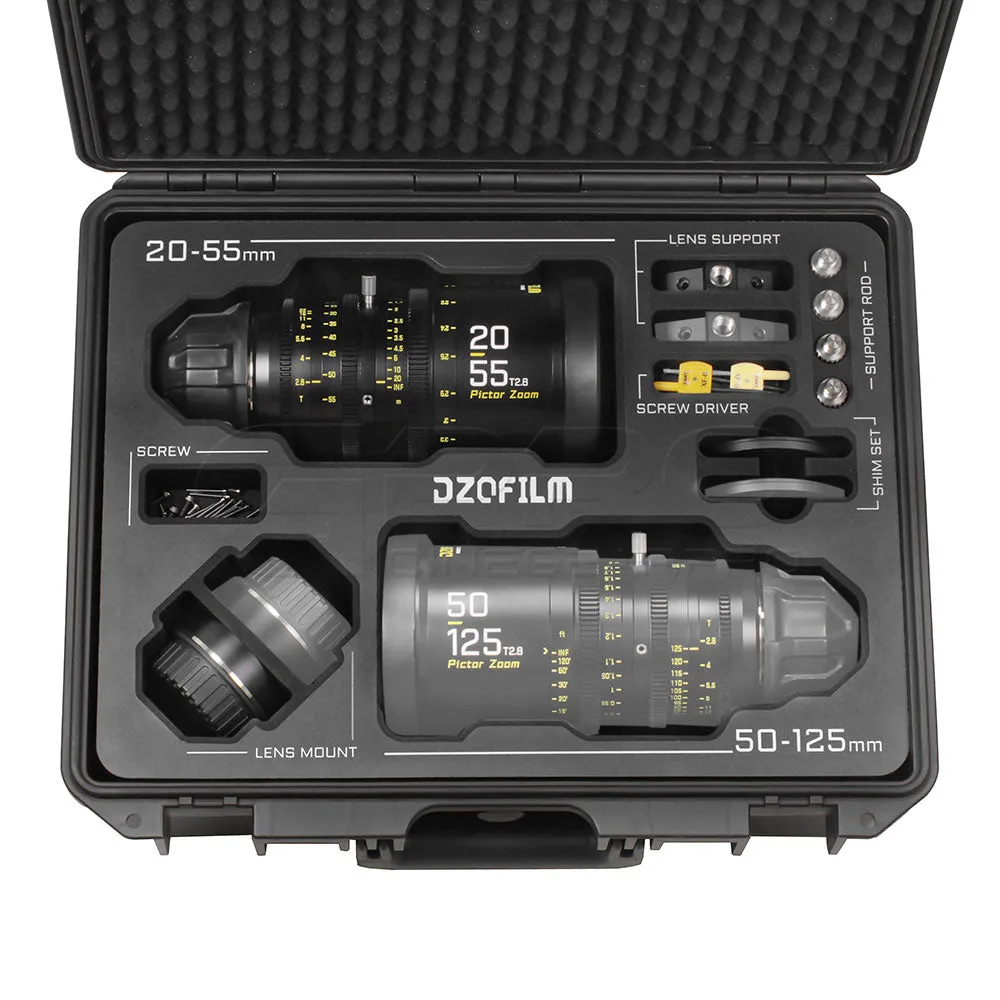 DZOFILM Pictor Zoom 20-55mm T2.8 Super35 Cinema Lens (PL&EF interchangeable Mount, Black)