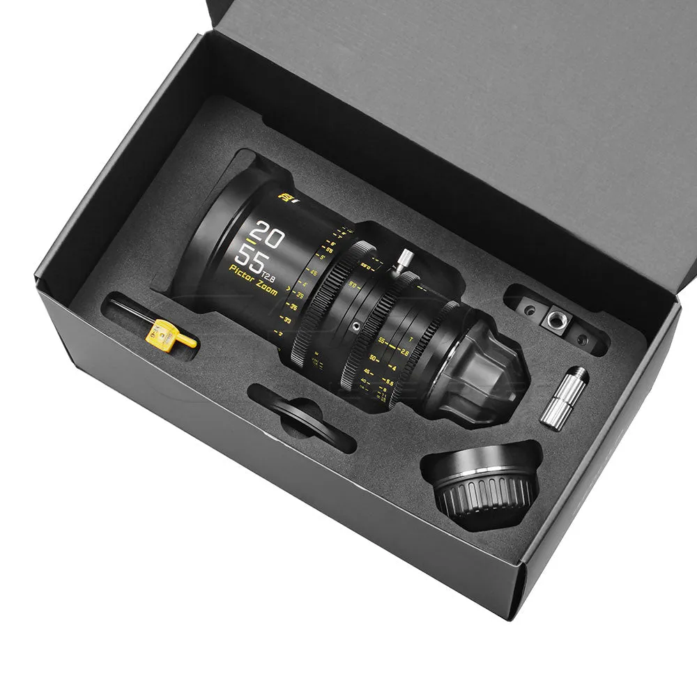 DZOFILM Pictor Zoom 20-55mm T2.8 Super35 Cinema Lens (PL&EF interchangeable Mount, Black)