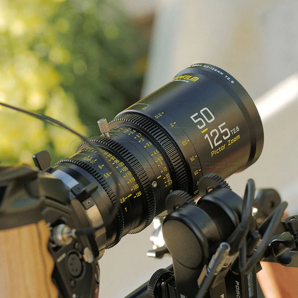 DZOFILM Pictor Zoom 50-125mm T2.8 Super35 Cinema Lens (PL&EF interchangeable Mount, Black)