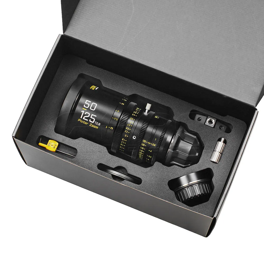 DZOFILM Pictor Zoom 50-125mm T2.8 Super35 Cinema Lens (PL&EF interchangeable Mount, Black)