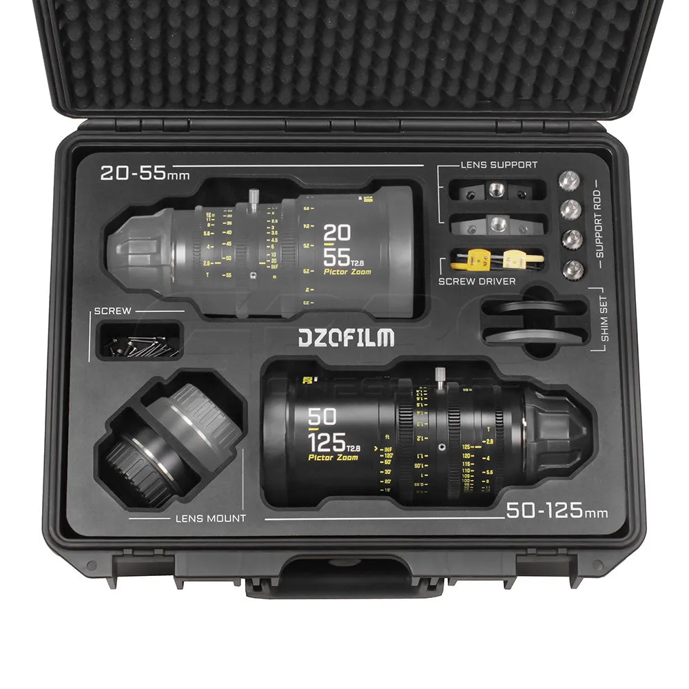 DZOFILM Pictor Zoom 50-125mm T2.8 Super35 Cinema Lens (PL&EF interchangeable Mount, Black)