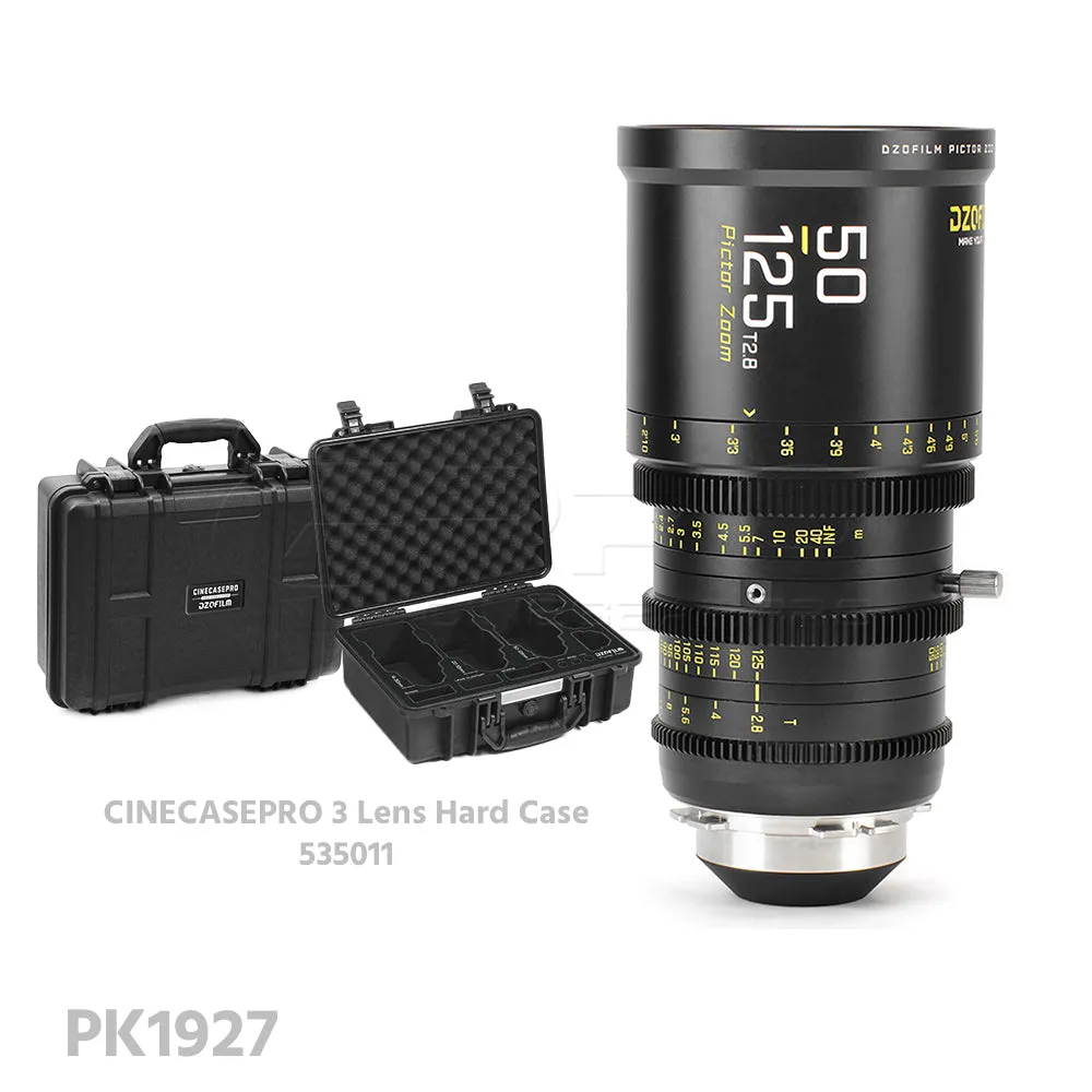DZOFILM Pictor Zoom 50-125mm T2.8 Super35 Cinema Lens (PL&EF interchangeable Mount, Black)