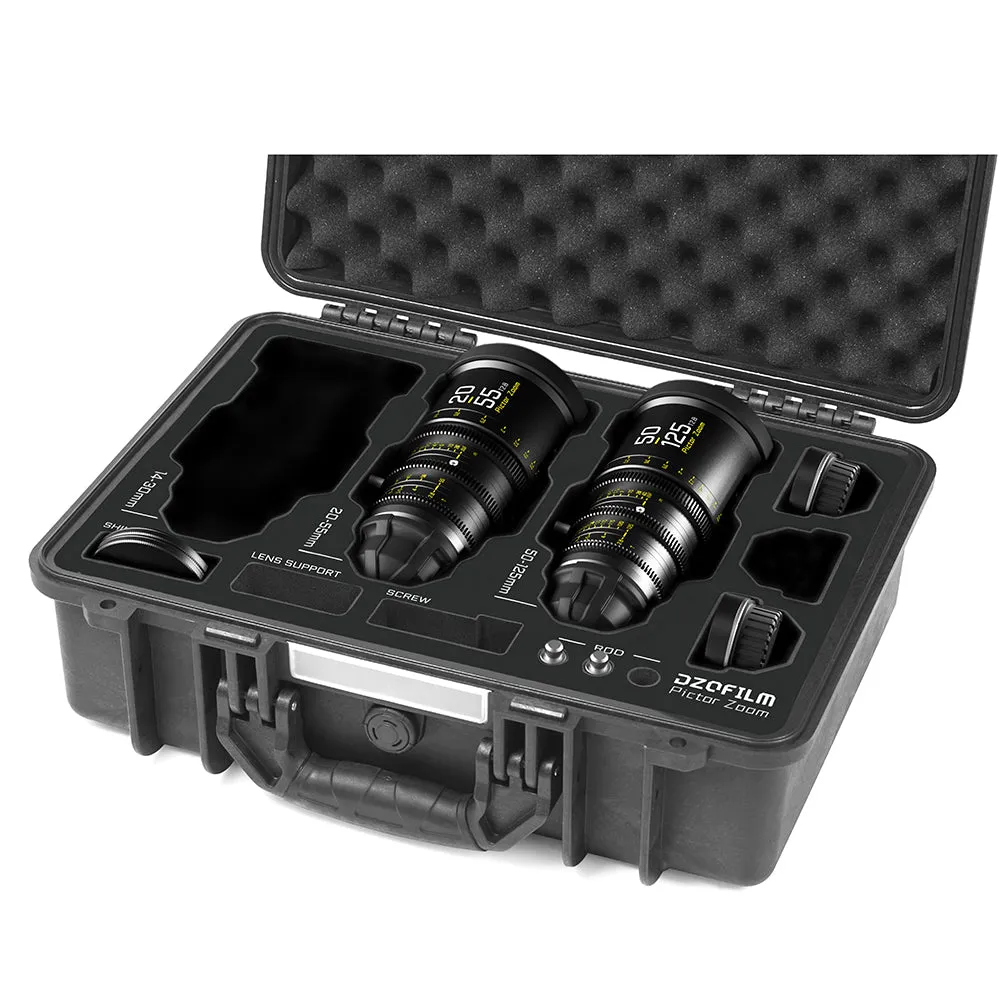 DZOFILM Pictor Zoom Dual Lens Bundle 20-55mm   50-125mm T2.8 (PL&EF interchangeable Mount, Black)