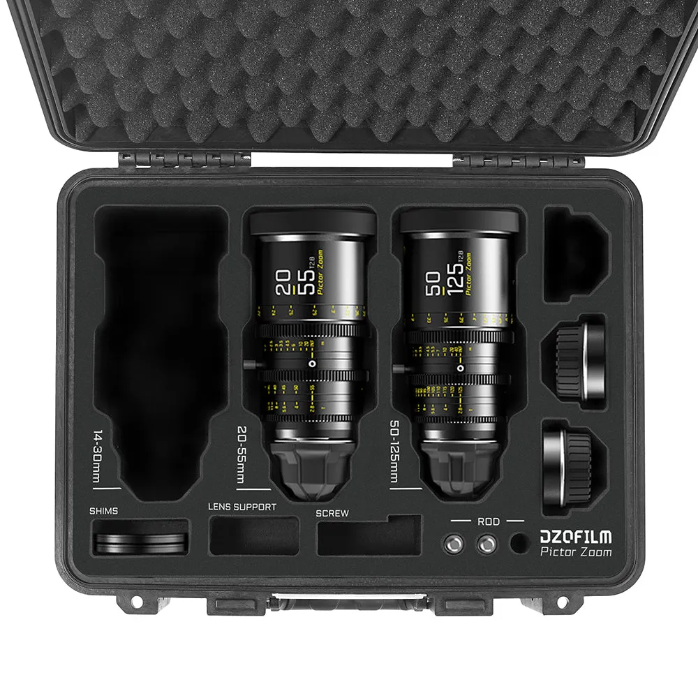 DZOFILM Pictor Zoom Dual Lens Bundle 20-55mm   50-125mm T2.8 (PL&EF interchangeable Mount, Black)