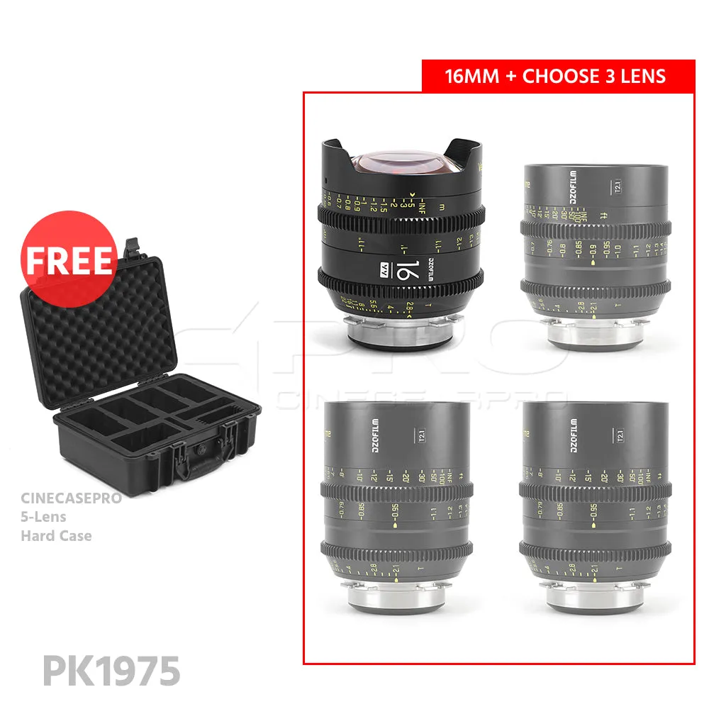 DZOFILM VESPID Customisable Prime Full Frame Cinema 4 Lens Set