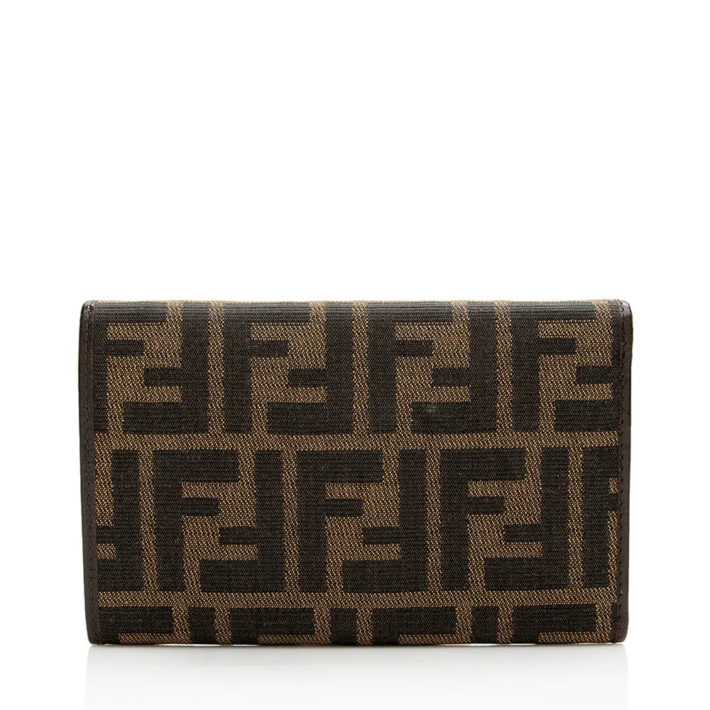 Fendi Vintage Zucca Trifold Compact Wallet (SHF-18439)