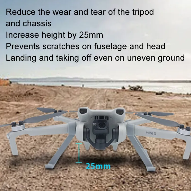 For DJI Mini 3 / Mini 3 Pro 1pair Height Increase Kickstand Landing Gear Propeller Protective Cover