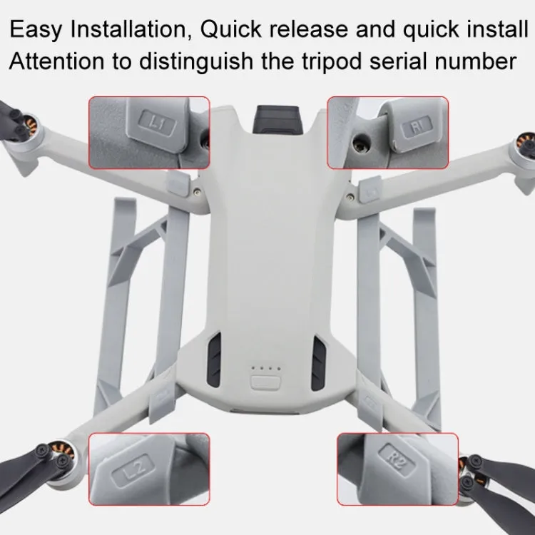 For DJI Mini 3 / Mini 3 Pro 1pair Height Increase Kickstand Landing Gear Propeller Protective Cover