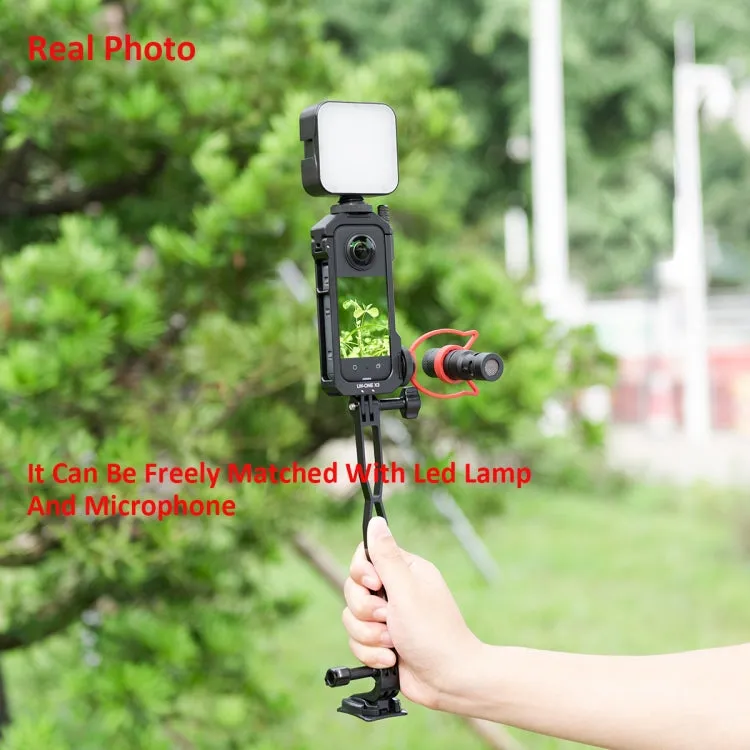 For Insta360 X3 YELANGU LW-ONE X3 Metal Cage Extended Frame Case With T1 Tripod