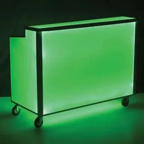Forbes Industries 4863-5-W 60" Luxe Series Mobile Bar Steel Framed Mobile Bar