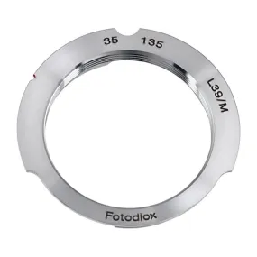 Fotodiox Lens Adapter - Compatible with M39 (1mm Pitch TPI 25.4) Leica Thread Mount Lenses to Leica M Mount Rangefinder Cameras with 35mm/135mm Frame Lines