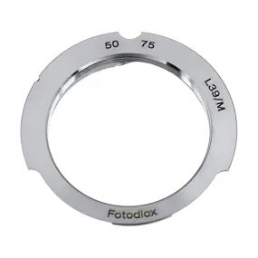 Fotodiox Lens Adapter - Compatible with M39 (1mm Pitch TPI 25.4) Leica Thread Mount Lenses to Leica M Mount Rangefinder Cameras with 50mm/75mm Frame Lines