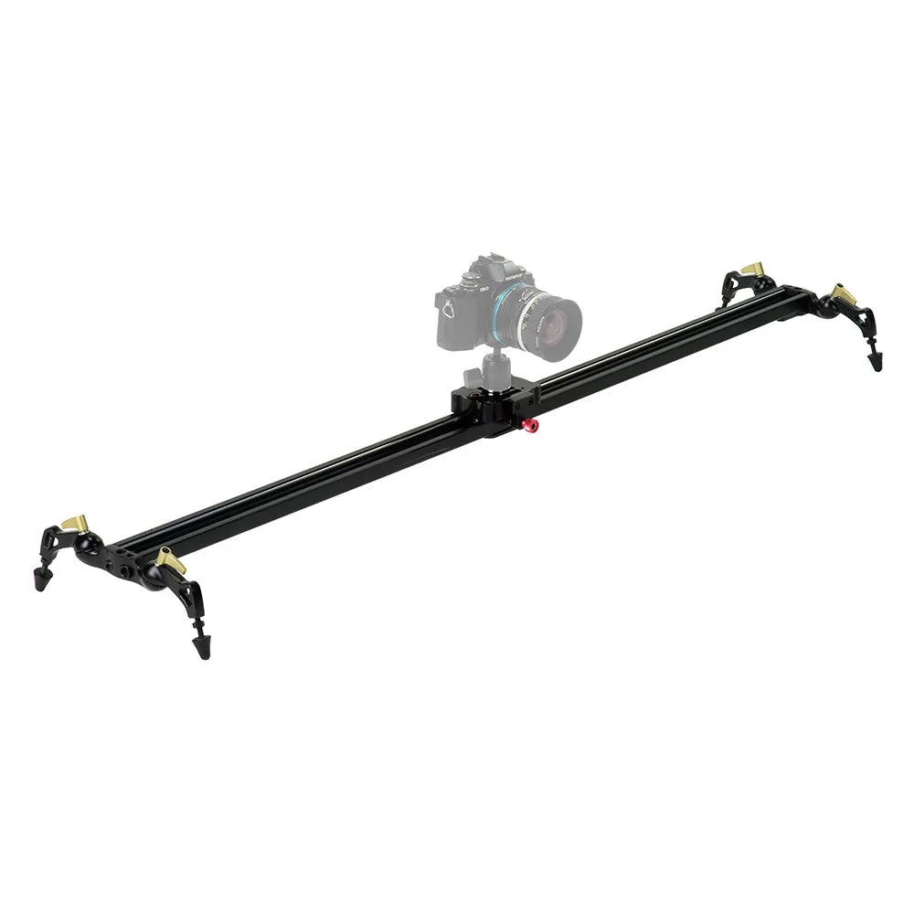 Fotodiox Pro SlideCam - Video Slider Stabilizer, DSLR Camera Track Slider, Linear Stabilization Rail System With Ball-Bearing Slide Mechanism, Adjustable Legs and Carrying Case