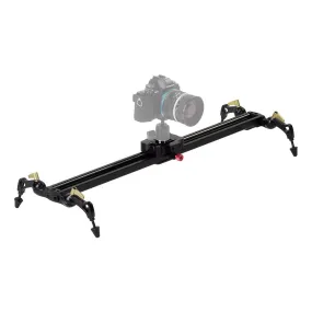 Fotodiox Pro SlideCam - Video Slider Stabilizer, DSLR Camera Track Slider, Linear Stabilization Rail System With Ball-Bearing Slide Mechanism, Adjustable Legs and Carrying Case
