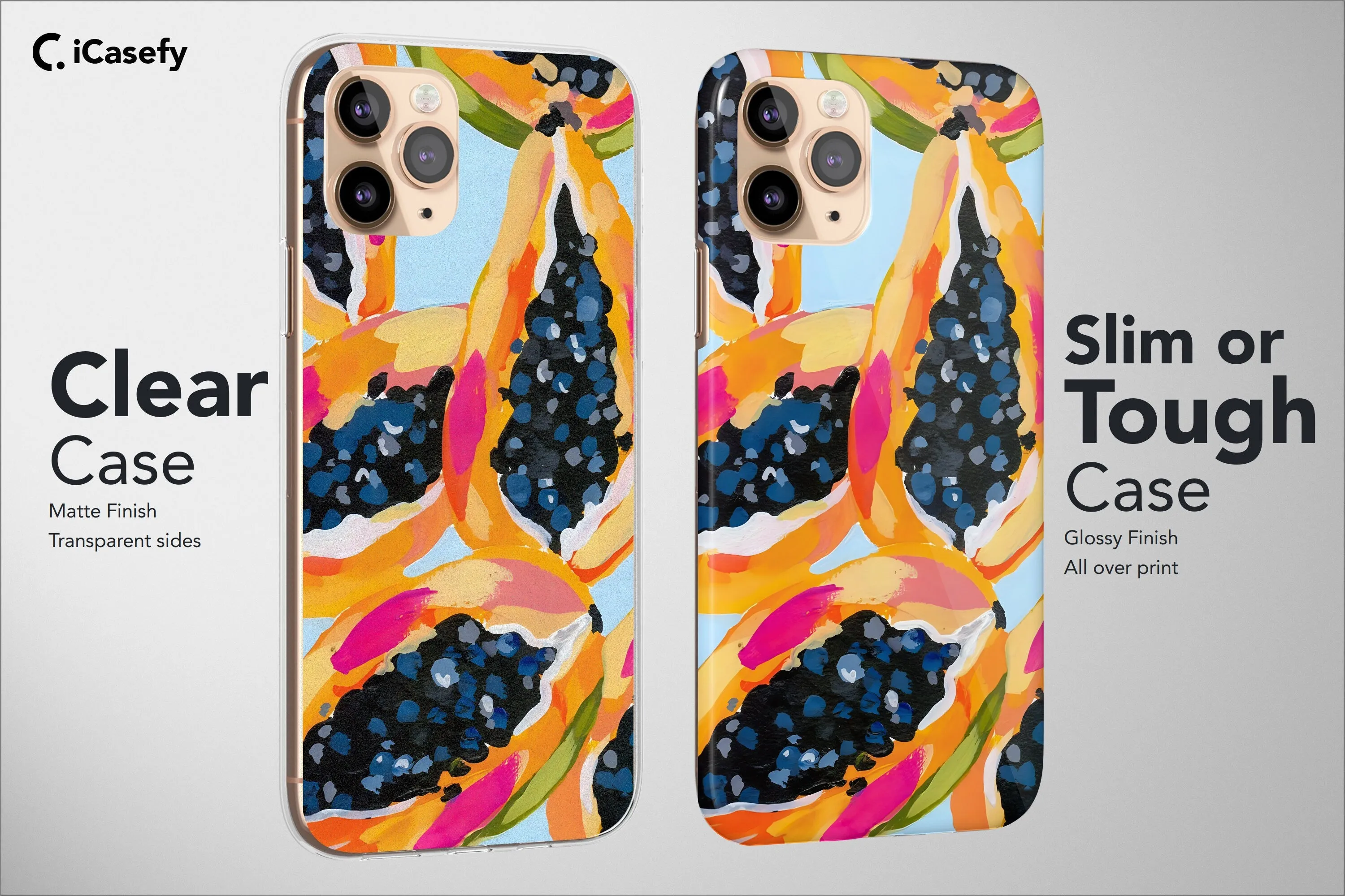 Fruity Phone Case Lemon Orange Strawberry Papaya Cover