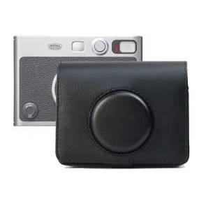 Fujifilm Instax Mini EVO Case | Hybrid Camera Protective PU Leather Carrying Case with Adjustable Shoulder Strap |-Black