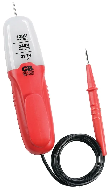 Gardner Bender GET-3213 Tester, 120 to 277 V, LED Display, Functions: Voltage, Red :CD 1: QUANTITY: 1