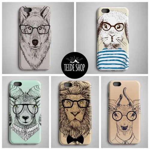 Geometric White Tiger iPhone 8 Plus Case iPhone 8
